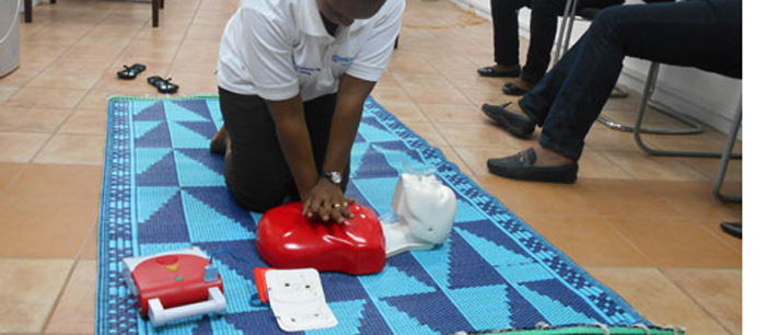 First Aid Training Session with Workers of the British Commission in Yaounde